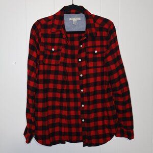 Tailor Vintage Buffalo Plaid Flannel Shirt – Red/Black (Women’s L)